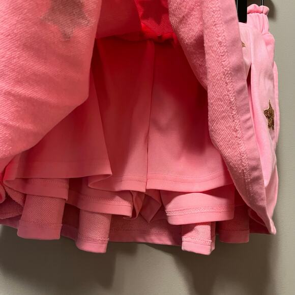 Cloud Ten Women’s Pink Sequin Star Patch Top‎ and Pleated Skort Size Small - Picture 8 of 8